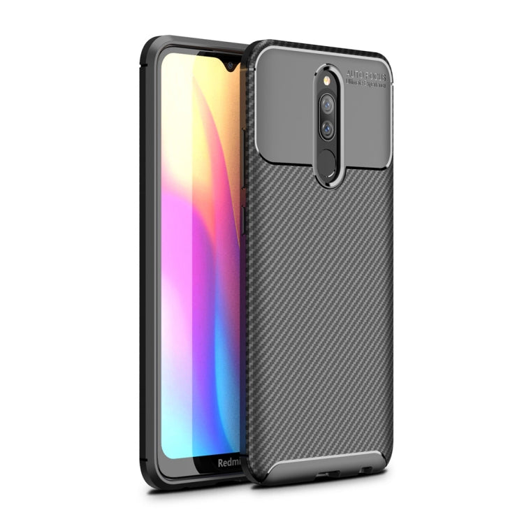 For Xiaomi Redmi 8 Beetle Series Carbon Fiber Texture Shockproof TPU Case