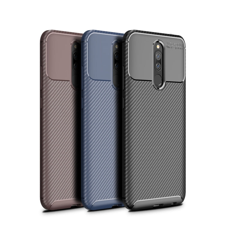 For Xiaomi Redmi 8 Beetle Series Carbon Fiber Texture Shockproof TPU Case
