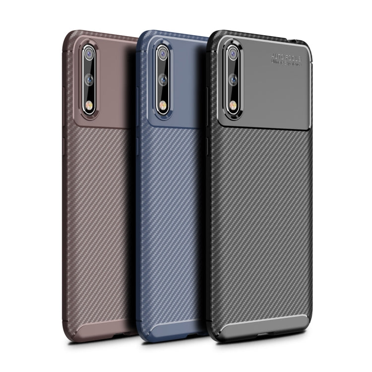 For Huawei Enjoy 10s Beetle Series Carbon Fiber Texture Shockproof TPU Case