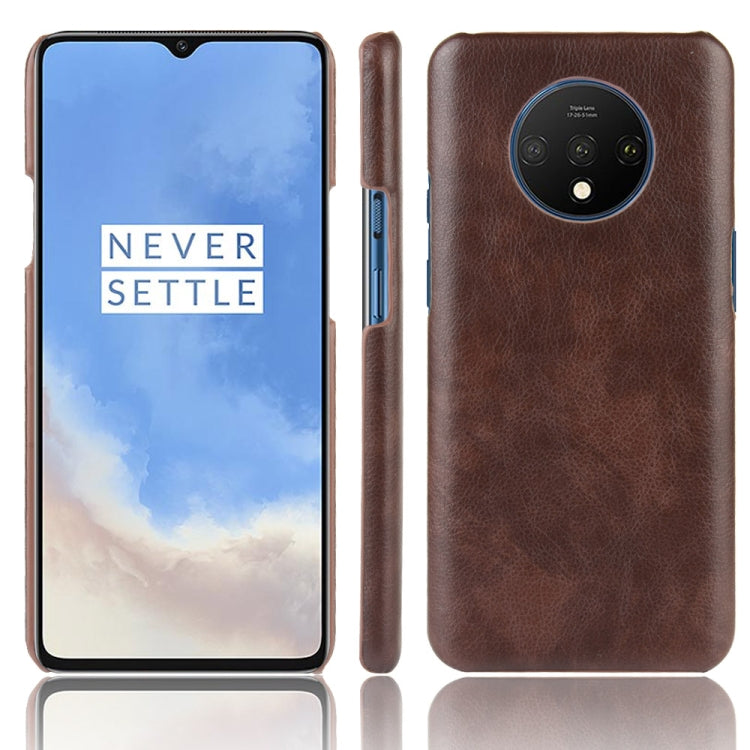 For OnePlus 7T Shockproof Litchi Texture PC + PU Case
