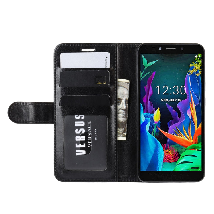 For LG K20 (2019) R64 Texture Single Fold Horizontal Flip Leather Case with Holder & Card Slots & Wallet