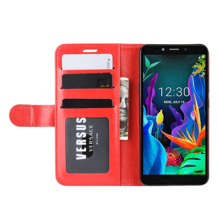 For LG K20 (2019) R64 Texture Single Fold Horizontal Flip Leather Case with Holder & Card Slots & Wallet