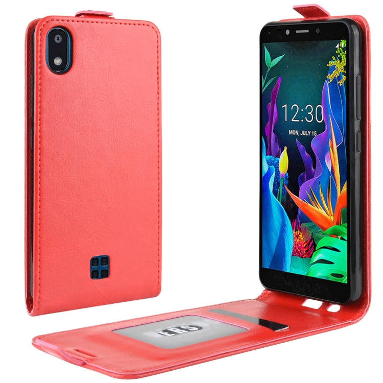 For LG K20 (2019) Crazy Horse Vertical Flip Leather Protective Case