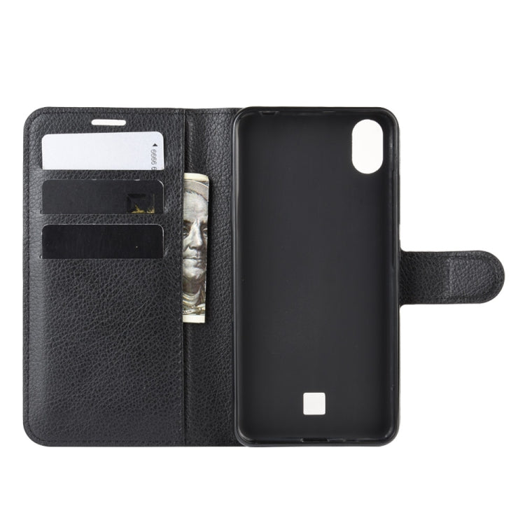 For LG K20 (2019) Litchi Texture Horizontal Flip Leather Case with Wallet & Holder & Card Slots