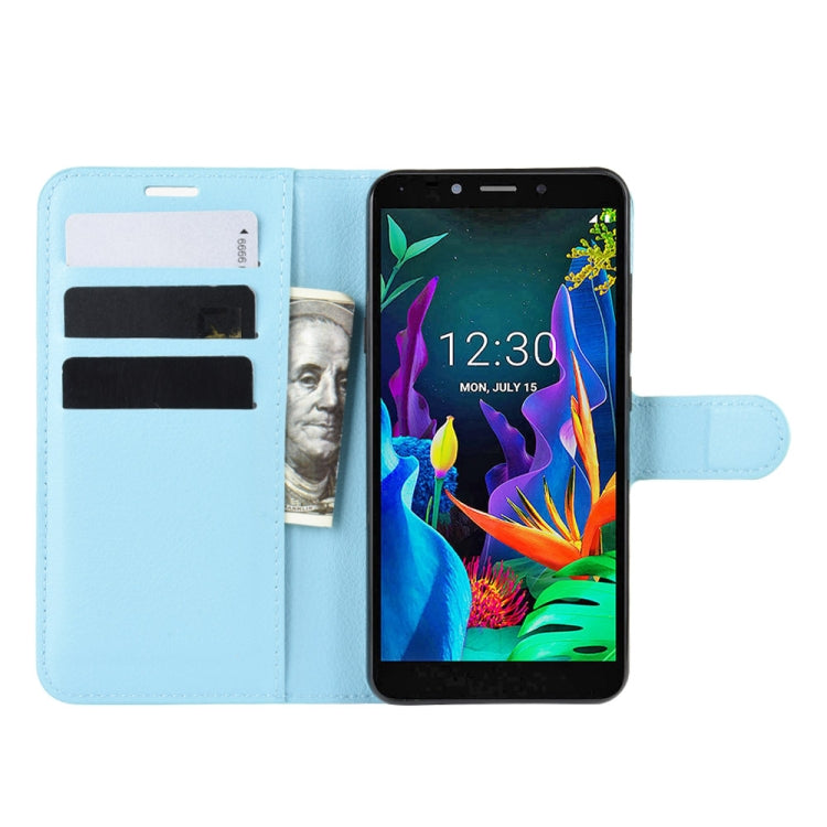 For LG K20 (2019) Litchi Texture Horizontal Flip Leather Case with Wallet & Holder & Card Slots