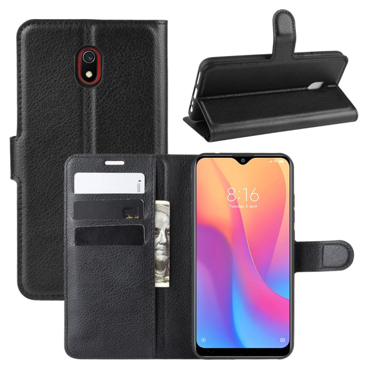 For Xiaomi Redmi 8A Litchi Texture Horizontal Flip Leather Case with Wallet & Holder & Card Slots