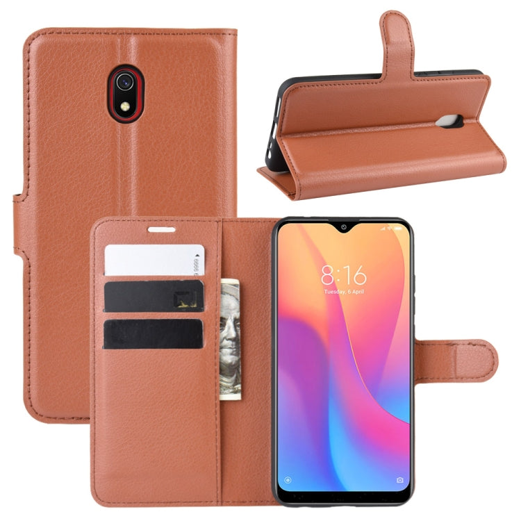 For Xiaomi Redmi 8A Litchi Texture Horizontal Flip Leather Case with Wallet & Holder & Card Slots