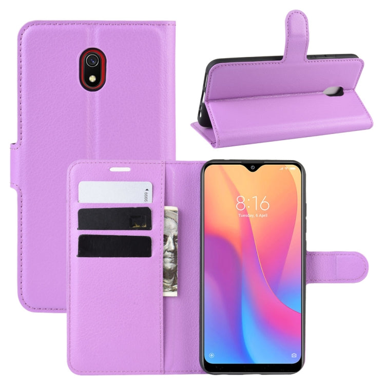 For Xiaomi Redmi 8A Litchi Texture Horizontal Flip Leather Case with Wallet & Holder & Card Slots