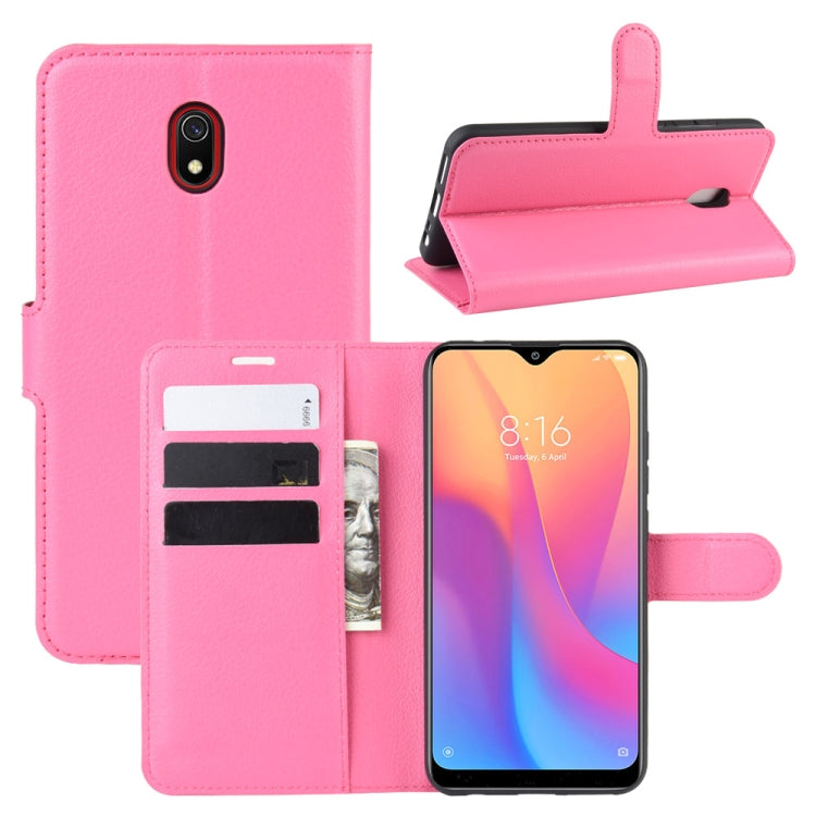 For Xiaomi Redmi 8A Litchi Texture Horizontal Flip Leather Case with Wallet & Holder & Card Slots