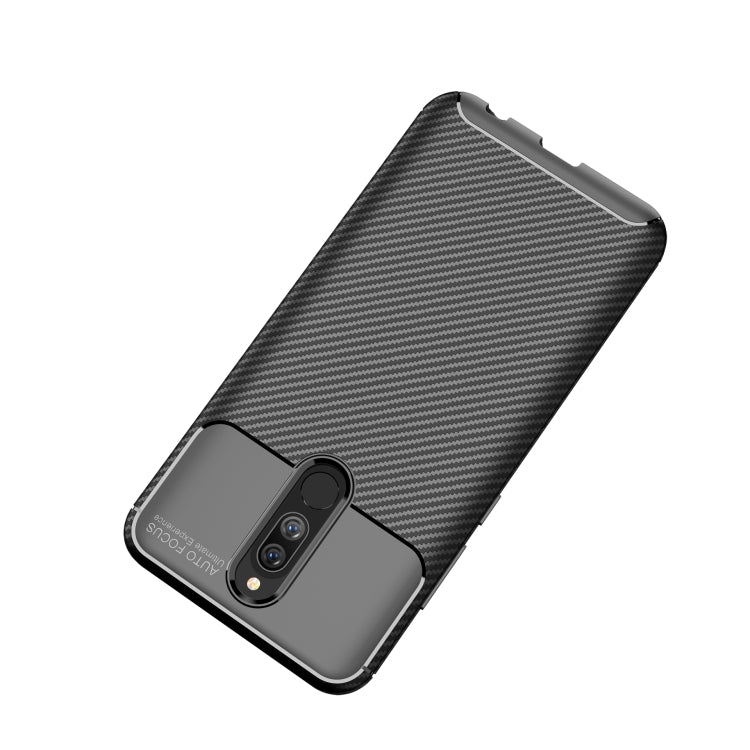 For Xiaomi Redmi 8A Carbon Fiber Texture Shockproof TPU Case(Brown)