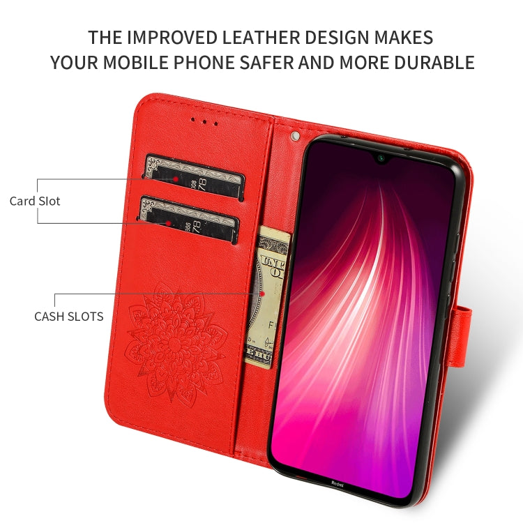 For Xiaomi Redmi Note8 Embossed Kaleidoscope Flower Horizontal Flip Leather Case with Holder & Card Slots & Wallet