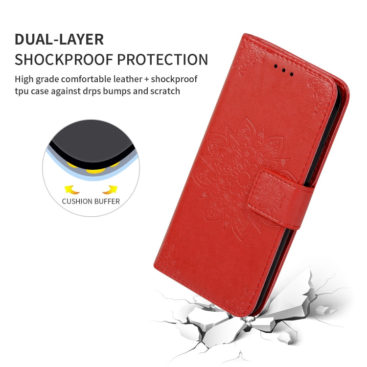 For Xiaomi Redmi Note8 Embossed Kaleidoscope Flower Horizontal Flip Leather Case with Holder & Card Slots & Wallet