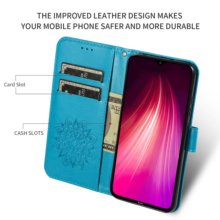 For Xiaomi Redmi Note8 Embossed Kaleidoscope Flower Horizontal Flip Leather Case with Holder & Card Slots & Wallet