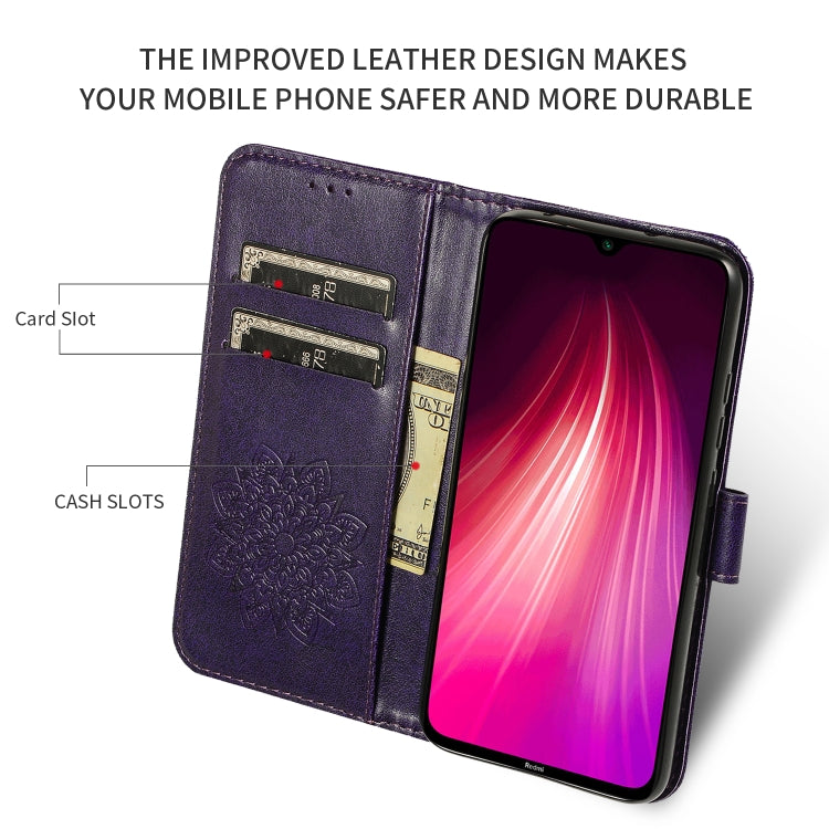 For Xiaomi Redmi Note8 Embossed Kaleidoscope Flower Horizontal Flip Leather Case with Holder & Card Slots & Wallet