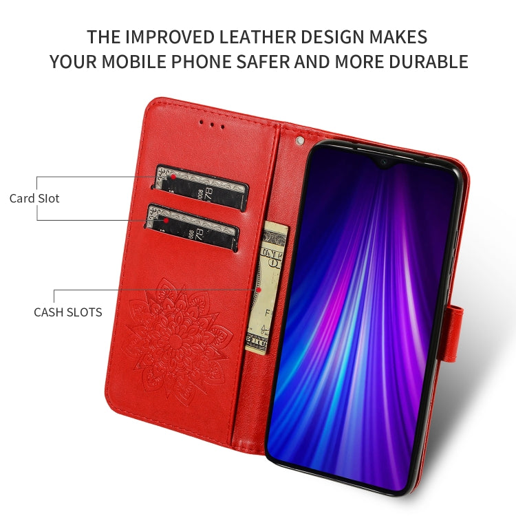 For Xiaomi Redmi Note8 Pro Embossed Kaleidoscope Flower Horizontal Flip Leather Case with Holder & Card Slots & Wallet