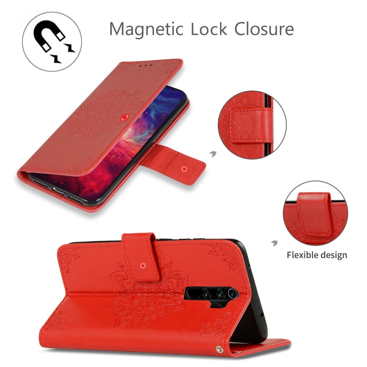 For Xiaomi Redmi Note8 Pro Embossed Kaleidoscope Flower Horizontal Flip Leather Case with Holder & Card Slots & Wallet