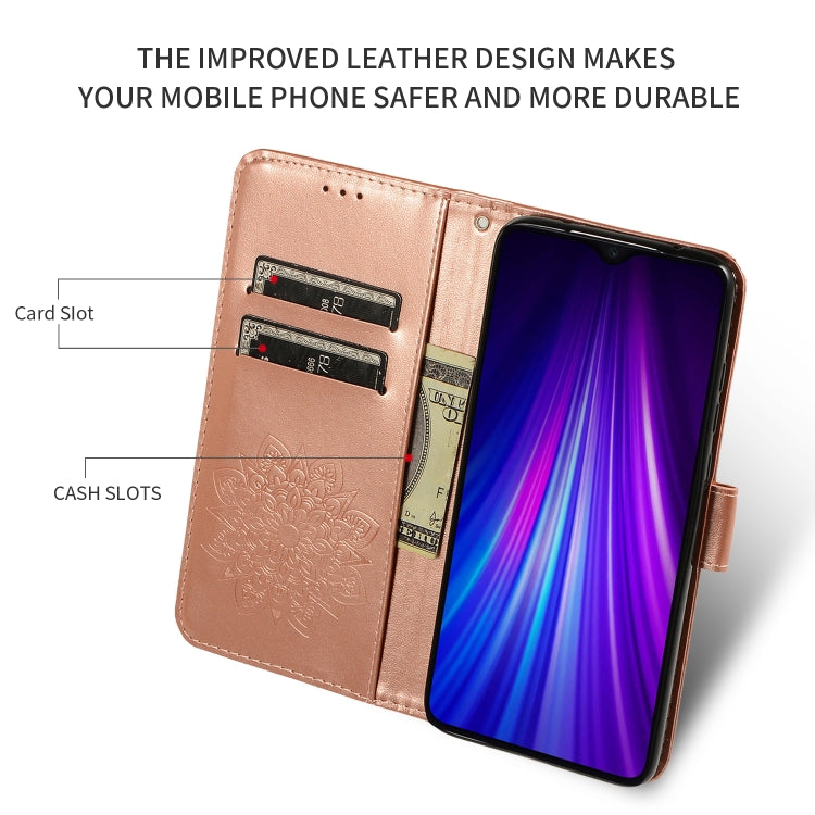 For Xiaomi Redmi Note8 Pro Embossed Kaleidoscope Flower Horizontal Flip Leather Case with Holder & Card Slots & Wallet
