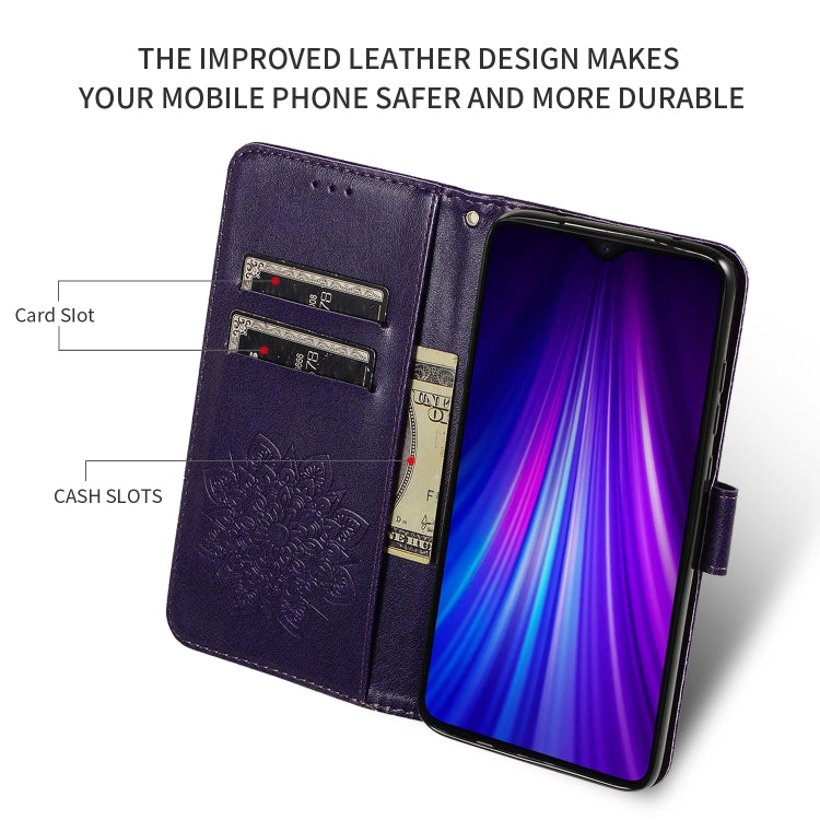 For Xiaomi Redmi Note8 Pro Embossed Kaleidoscope Flower Horizontal Flip Leather Case with Holder & Card Slots & Wallet