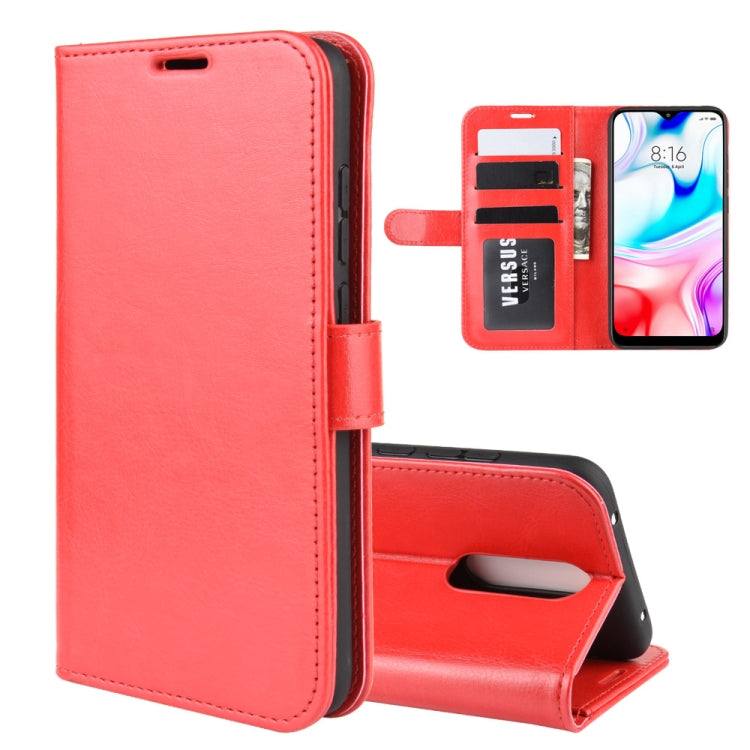 For Xiaomi Redmi 8 R64 Texture Single Fold Horizontal Flip Leather Case with Holder & Card Slots & Wallet
