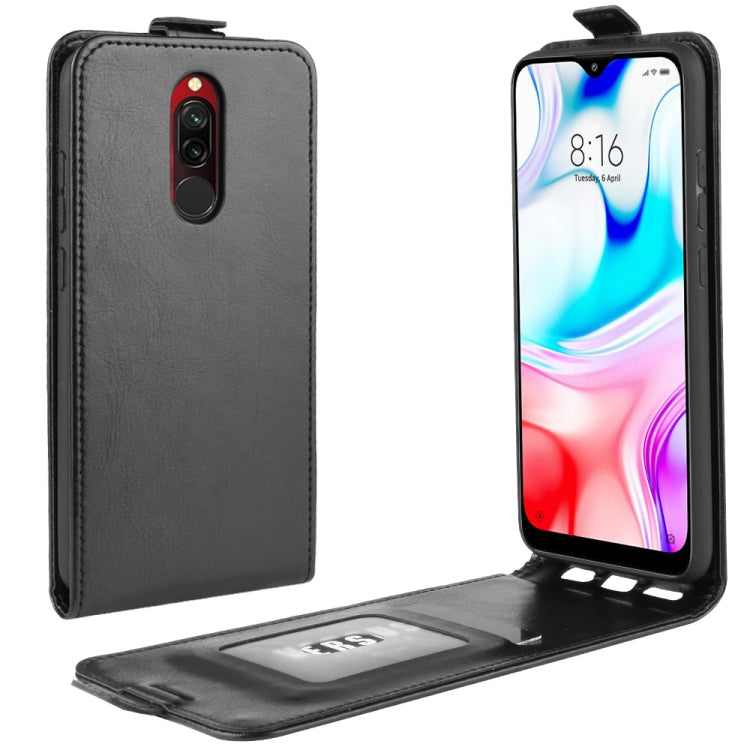 For Xiaomi Redmi 8 Crazy Horse Vertical Flip Leather Protective Case