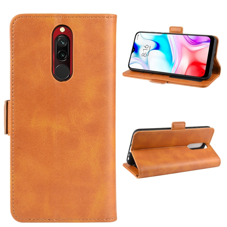 For Xiaomi Redmi 8 Dual-side Magnetic Buckle Horizontal Flip Leather Case with Holder & Card Slots & Wallet & Photo Frame