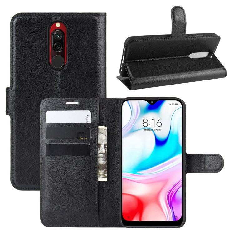 For Xiaomi Redmi 8 Litchi Texture Horizontal Flip Leather Case with Wallet & Holder & Card Slots