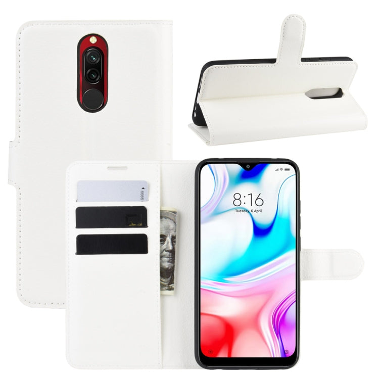 For Xiaomi Redmi 8 Litchi Texture Horizontal Flip Leather Case with Wallet & Holder & Card Slots