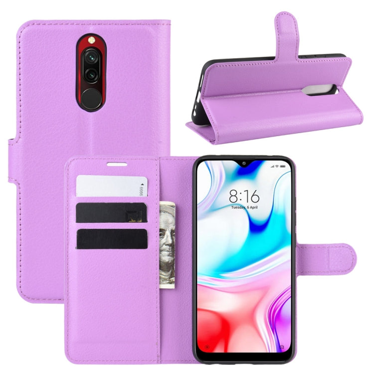 For Xiaomi Redmi 8 Litchi Texture Horizontal Flip Leather Case with Wallet & Holder & Card Slots