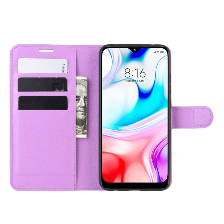 For Xiaomi Redmi 8 Litchi Texture Horizontal Flip Leather Case with Wallet & Holder & Card Slots