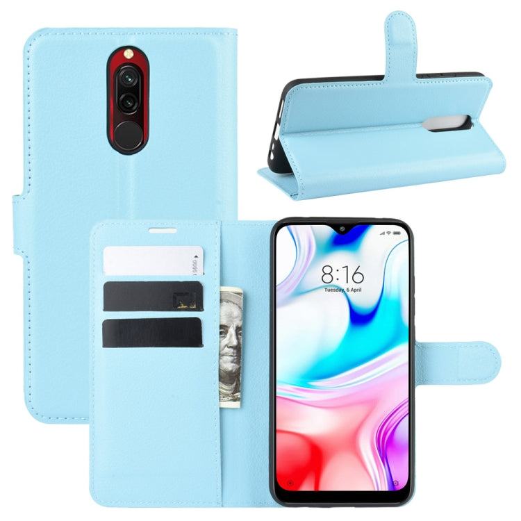 For Xiaomi Redmi 8 Litchi Texture Horizontal Flip Leather Case with Wallet & Holder & Card Slots