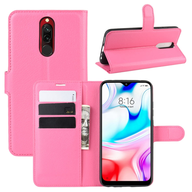 For Xiaomi Redmi 8 Litchi Texture Horizontal Flip Leather Case with Wallet & Holder & Card Slots