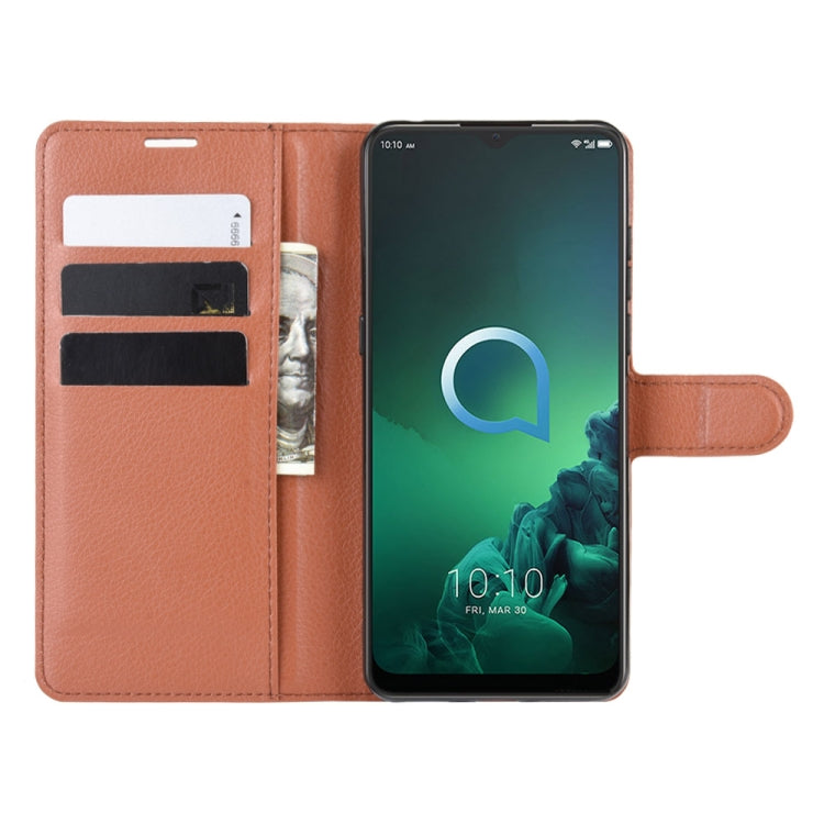 For Alcatel 3x (2019) Litchi Texture Horizontal Flip Leather Case with Wallet & Holder & Card Slots