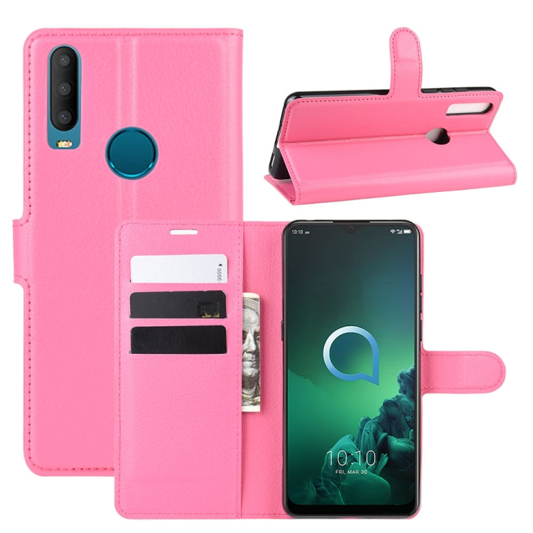 For Alcatel 3x (2019) Litchi Texture Horizontal Flip Leather Case with Wallet & Holder & Card Slots