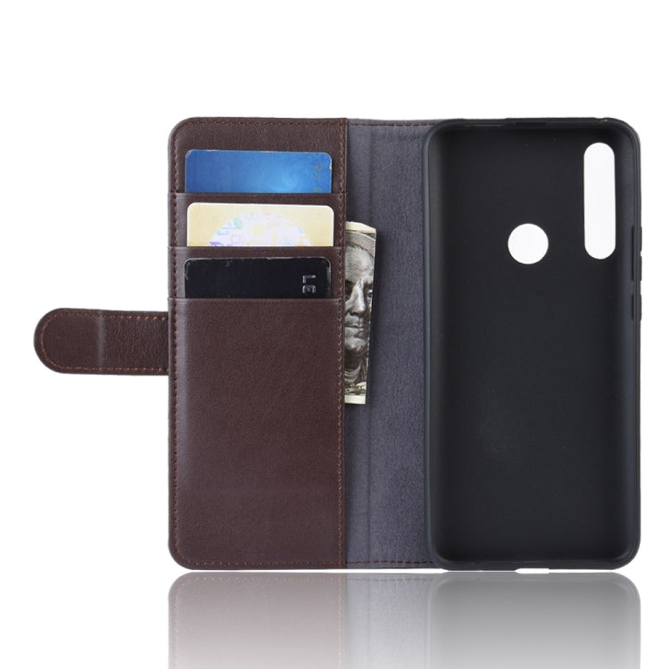 For Huawei Honor 9X Fingerprint Version Horizontal Flip Genuine Leather Case with Card Slots & Holder & Wallet