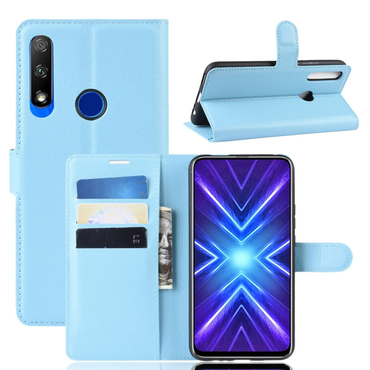 For Huawei Honor 9X Fingerprint Version Litchi Texture Horizontal Flip Leather Case with Wallet & Holder & Card Slots