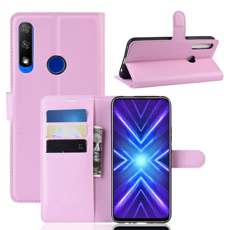 For Huawei Honor 9X Fingerprint Version Litchi Texture Horizontal Flip Leather Case with Wallet & Holder & Card Slots