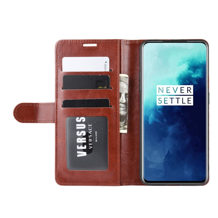 For OnePlus 7T Pro R64 Texture Single Fold Horizontal Flip Leather Case with Holder & Card Slots & Wallet