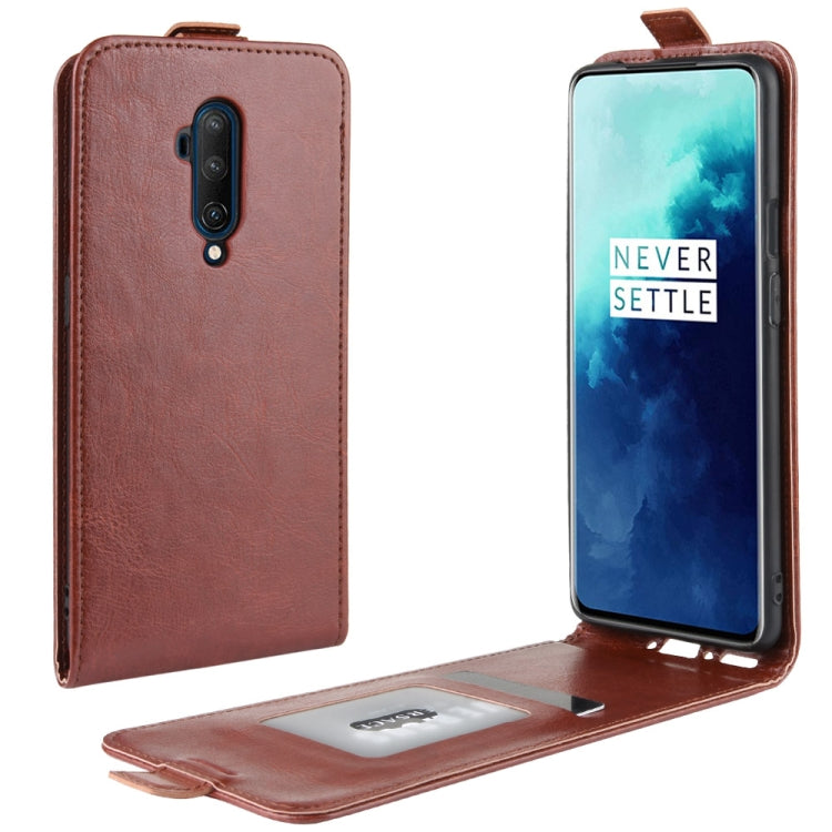 For OnePlus 7T Pro Crazy Horse Vertical Flip Leather Protective Case