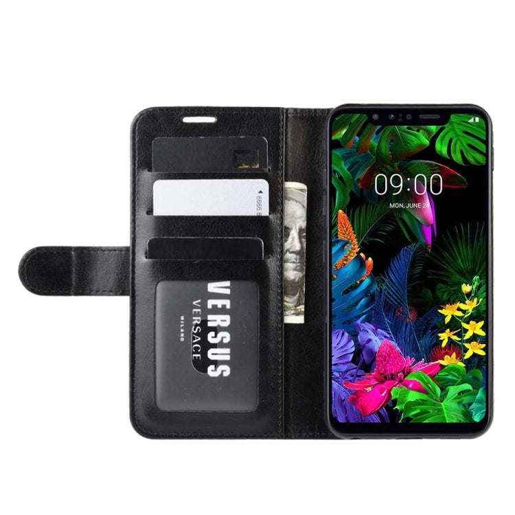 For LG G8S ThinQ R64 Texture Single Fold Horizontal Flip Leather Case with Holder & Card Slots & Wallet