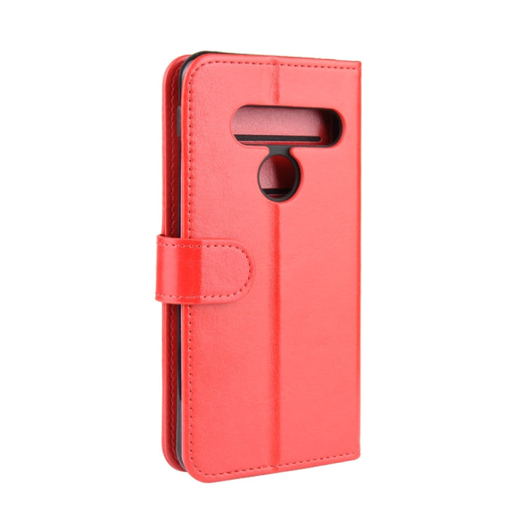 For LG G8S ThinQ R64 Texture Single Fold Horizontal Flip Leather Case with Holder & Card Slots & Wallet