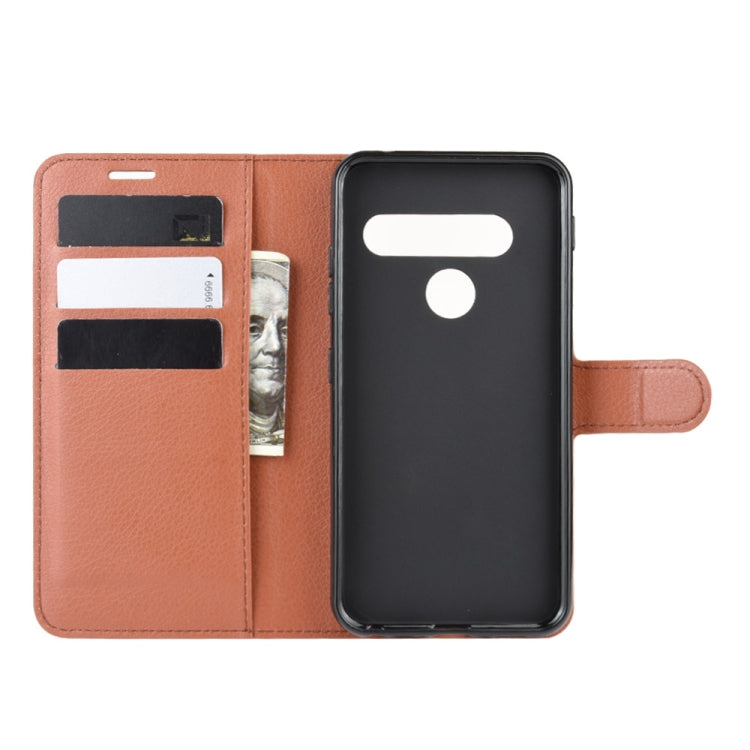 For LG G8S ThinQ Litchi Texture Horizontal Flip Leather Case with Wallet & Holder & Card Slots
