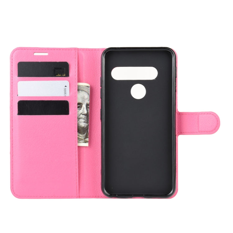 For LG G8S ThinQ Litchi Texture Horizontal Flip Leather Case with Wallet & Holder & Card Slots