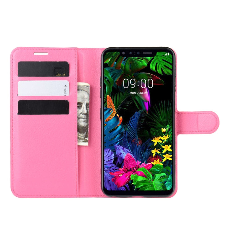 For LG G8S ThinQ Litchi Texture Horizontal Flip Leather Case with Wallet & Holder & Card Slots