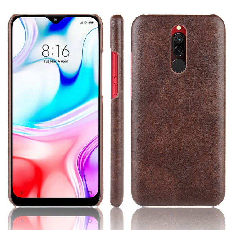 For Xiaomi Redmi 8 Shockproof Litchi Texture PC + PU Case