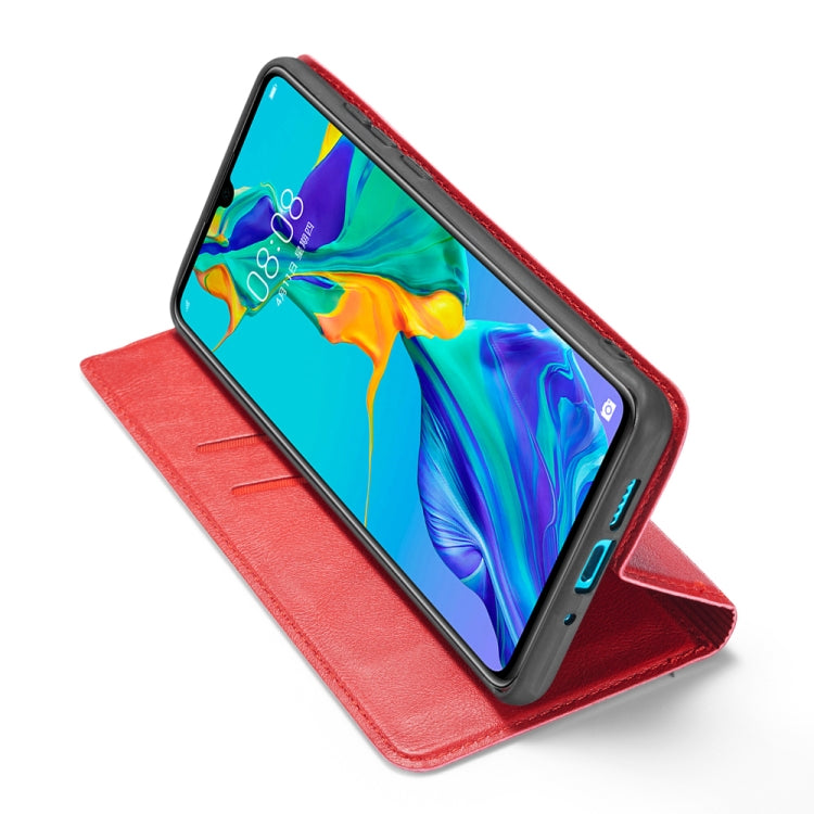 For Xiaomi Redmi Note8 Retro Simple Ultra-thin Magnetic PU Leather Case with Holder & Card Slots & Lanyard