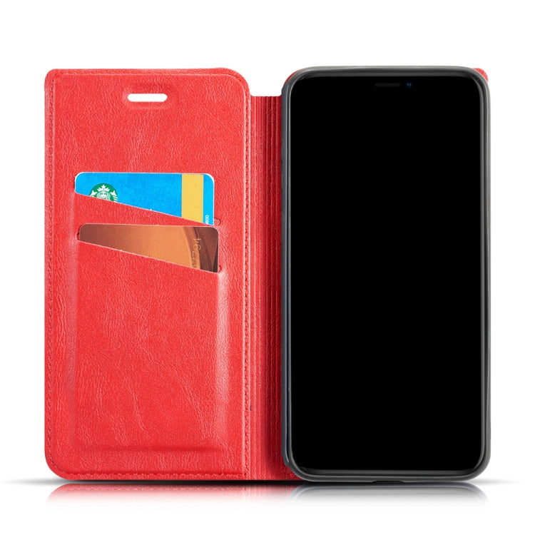 For Xiaomi Redmi Note8 Retro Simple Ultra-thin Magnetic PU Leather Case with Holder & Card Slots & Lanyard