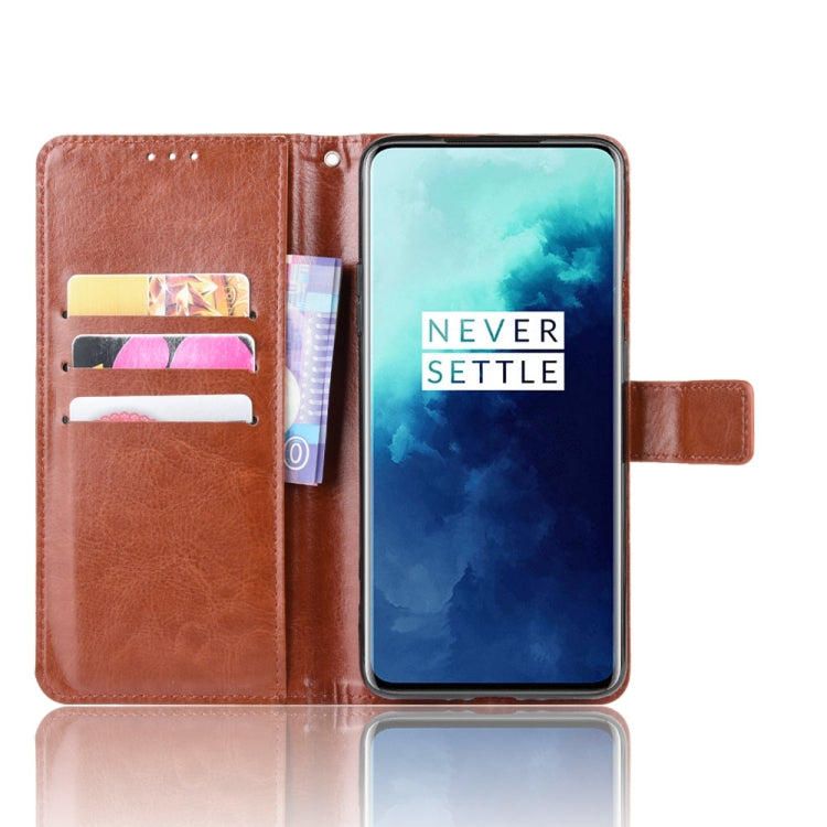 For OnePlus 7T Pro Retro Crazy Horse Texture Horizontal Flip Leather Case with Holder & Card Slots & Photo Frame