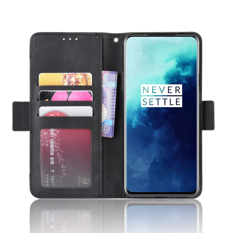 For OnePlus 7T Pro Wallet Style Skin Feel Calf Pattern Leather Case with Separate Card Slot