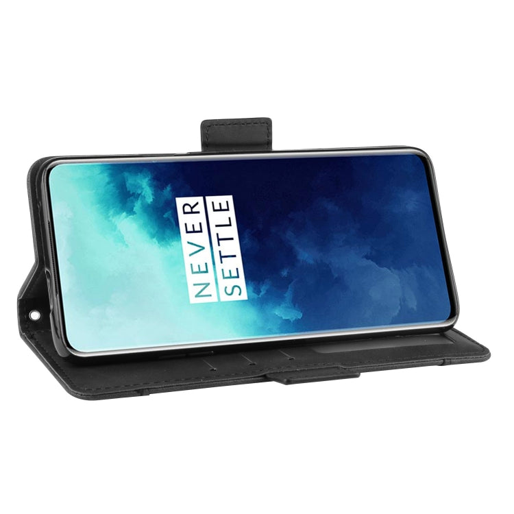 For OnePlus 7T Pro Wallet Style Skin Feel Calf Pattern Leather Case with Separate Card Slot