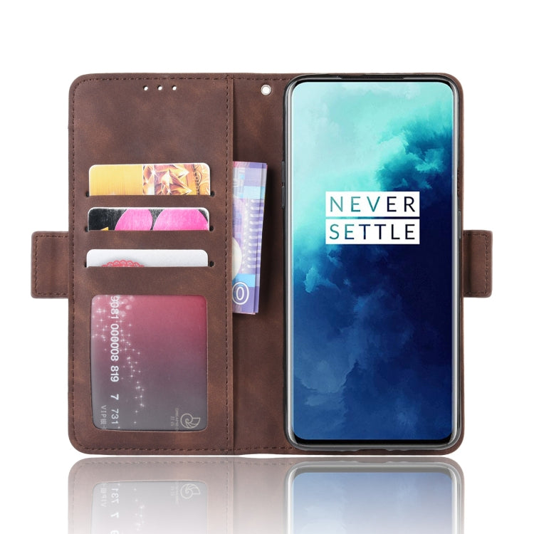 For OnePlus 7T Pro Wallet Style Skin Feel Calf Pattern Leather Case with Separate Card Slot